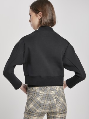 Дамска блуза в черно Urban Classics Ladies Interlock Short Turtleneck Crew Дамска блуза в черно Urban Classics Ladies Interlock Short Turtleneck Crew