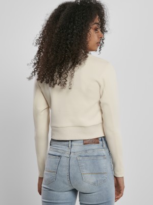 Дамска блуза в пясъчен цвят Urban Classics Ladies Interlock Short Turtleneck Crew 