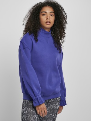 Дамска блуза в светлолилаво Urban Classics Ladies Turtleneck Crew 