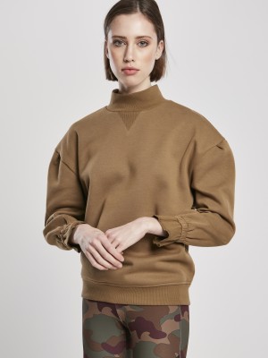 Дамска блуза в  бежово Urban Classics Ladies Turtleneck Crew 