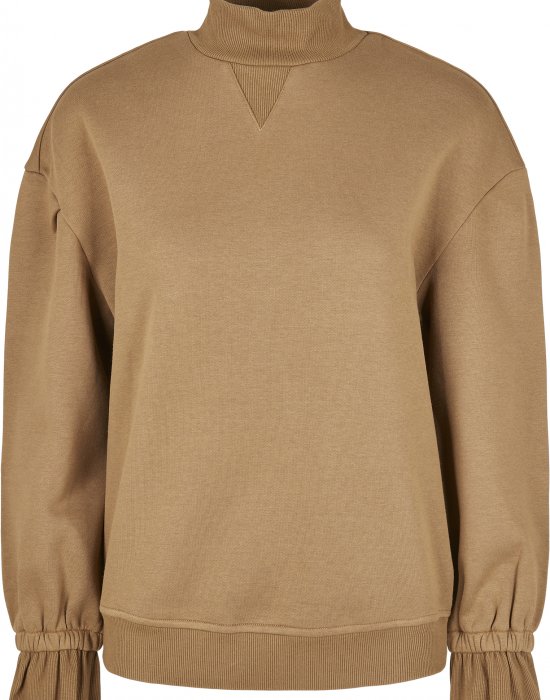 Дамска блуза в  бежово Urban Classics Ladies Turtleneck Crew, Urban Classics, Блузи - Complex.bg