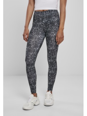 Дамски клин в черно и бяло Urban Classics Ladies AOP Leggings 