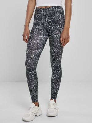 Дамски клин в черно и бяло Urban Classics Ladies AOP Leggings  Дамски клин в черно и бяло Urban Classics Ladies AOP Leggings