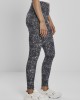 Дамски клин в черно и бяло Urban Classics Ladies AOP Leggings, Urban Classics, Клинове - Complex.bg