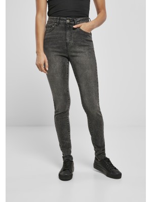 Дамски дънки в черно от Urban Classics, модел Ladies High Waist Skinny Jeans