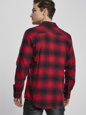 Мъжка карирана риза в червено и черно Urban Classics Oversized Checked Grunge 