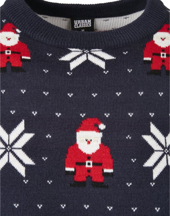 Мъжка Коледна блуза в тъмносиньо Urban Classics Nicolaus And Snowflakes Sweater, Urban Classics, Блузи - Complex.bg