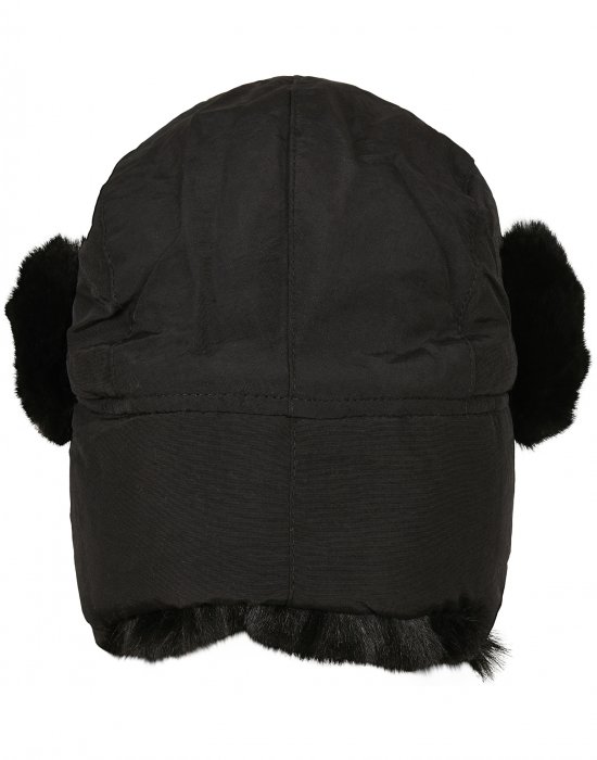Зимна мъжка шапка в черно Urban Classics Nylon Trapper Hat, Urban Classics, Шапки - Complex.bg