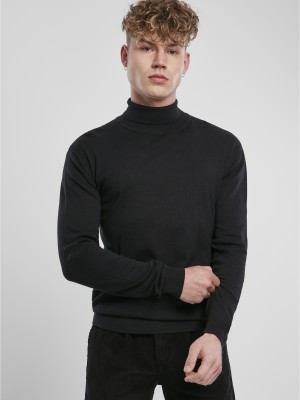 Мъжка блуза в черно Urban Classics Basic Turtleneck Sweater 