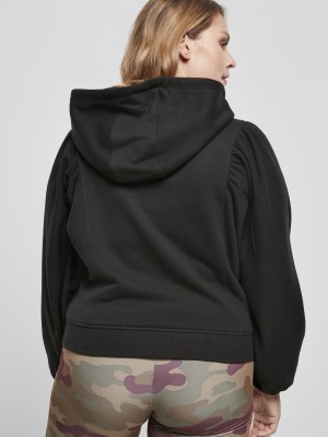 Дамски суичър в черно Urban Classics Ladies Organic Gathering Batwing 