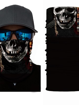 Бандана шал HoodStyle Bandana в черно с череп