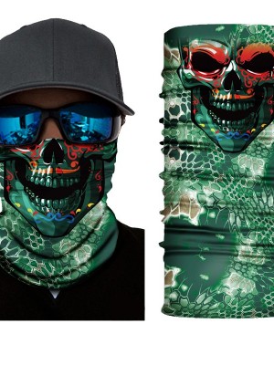 Бандана шал HoodStyle Bandana в зелено с принт на Зверче