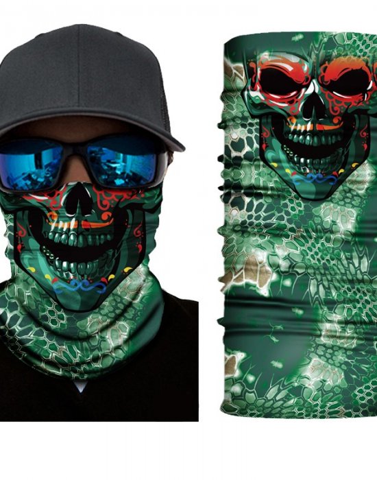 Бандана шал HoodStyle Bandana в зелено с принт на Зверче, Hoodstyle, Бандана шал - Complex.bg