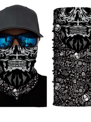 Бандана шал HoodStyle Bandana в черно с черепи