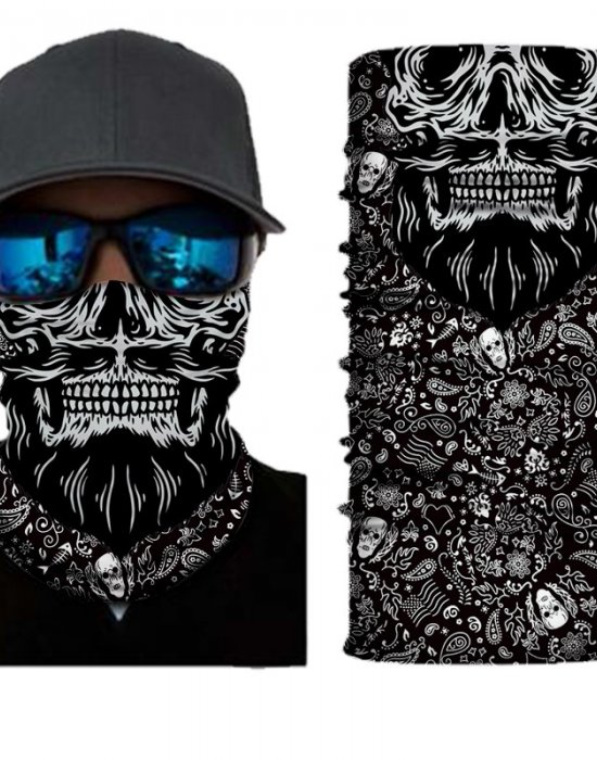 Бандана шал HoodStyle Bandana в черно с черепи, Hoodstyle, Бандана шал - Complex.bg