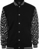 Мъжко яке в черно и сиво от Urban Classics Zebra College Jacket, Urban Classics, Мъже - Complex.bg
