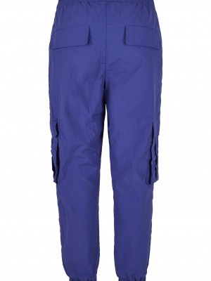 Дамски карго панталони в лилаво от Urban Classics Ladies High Waist Crinkle Nylon Cargo