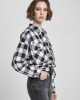 Дамска карирана риза в черно и бяло Urban Classics Ladies Short Oversized Check, Urban Classics, Блузи - Complex.bg