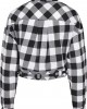 Дамска карирана риза в черно и бяло Urban Classics Ladies Short Oversized Check, Urban Classics, Блузи - Complex.bg