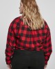 Дамска карирана риза в червено и черно Urban Classics Ladies Short Oversized Check, Urban Classics, Блузи - Complex.bg