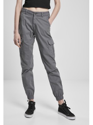 Дамски карго панталони в сиво Urban Classics Ladies High Waist 