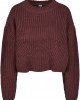 Дамска плетена блуза в тъмночервено Urban Classics Ladies Wide Oversize Sweater, Urban Classics, Блузи - Complex.bg