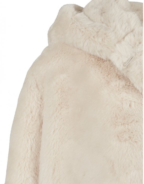 Дамско палто в бяло  Urban Classics Ladies Hooded Teddy Coat, Urban Classics, Якета - Complex.bg