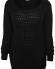 Дамски пуловер в черно Urban Classics Ladies Long Wideneck Sweater, Urban Classics, Блузи - Complex.bg