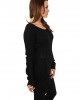 Дамски пуловер в черно Urban Classics Ladies Long Wideneck Sweater, Urban Classics, Блузи - Complex.bg