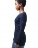 Дамски пуловер в тъмносиньо Urban Classics Ladies Long Wideneck Sweater, Urban Classics, Блузи - Complex.bg