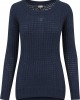 Дамски пуловер в тъмносиньо Urban Classics Ladies Long Wideneck Sweater, Urban Classics, Блузи - Complex.bg