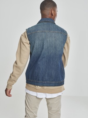 Мъжко дънково яке без ръкави в светлосиньо Urban Classics Denim Vest