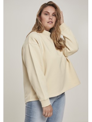 Дамска блуза в пясъчен цвят от Urban Classics Ladies Oversized High Neck Crew 