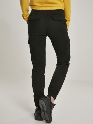 Дамски карго панталон в черно Urban Classics Ladies High Waist Cargo Pants