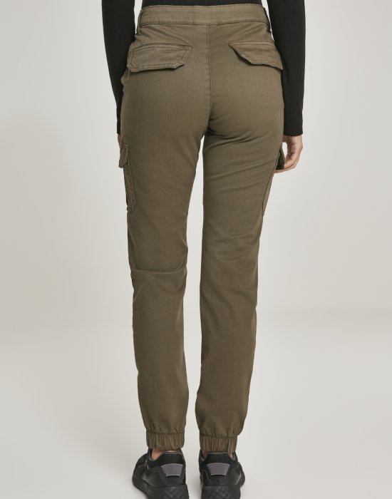 Дамски карго панталон в цвят маслина Urban Classics Ladies High Waist Cargo Pants, Urban Classics, Панталони - Complex.bg