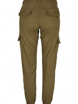 Дамски карго панталон в цвят зряла маслина Urban Classics Ladies High Waist Cargo Pants