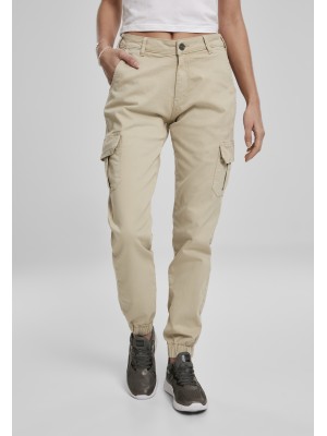 Дамски карго панталон в бежово Urban Classics Ladies High Waist Cargo Pants 