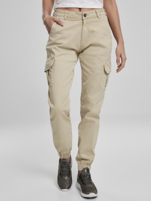 Дамски карго панталон в бежово Urban Classics Ladies High Waist Cargo Pants 