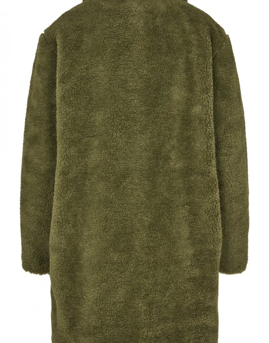 Дамско палто в цвят маслина Urban Classics Ladies Oversized Sherpa Coat, Urban Classics, Якета - Complex.bg