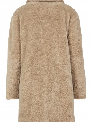 Дамско палто в пясъчен цвят Urban Classics Ladies Oversized Sherpa Coat Дамско палто в пясъчен цвят Urban Classics Ladies Oversized Sherpa Coat