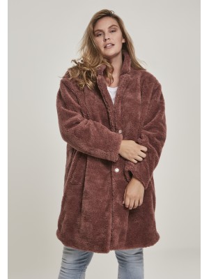 Дамско палто в розово Urban Classics Ladies Oversized Sherpa Coat 
