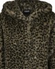 Дамско палто в цвят маслина с леопардови шарки Urban Classics Ladies Leo Teddy Coat, Urban Classics, Якета - Complex.bg