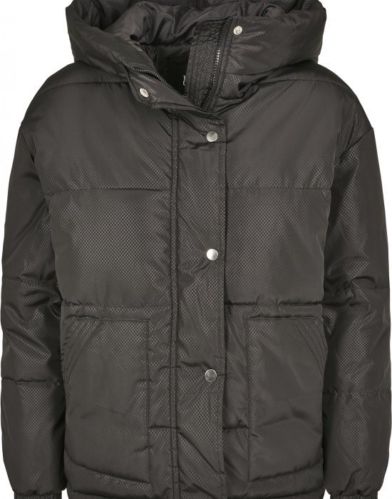 Дамско яке в черно Urban Classics Ladies Oversized Hooded Puffer, Urban Classics, Якета - Complex.bg