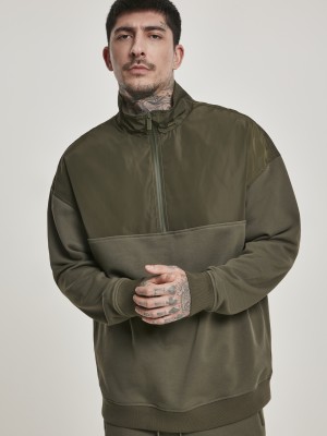 Мъжко яке в цвят маслина Urban Classics Military Troyer 