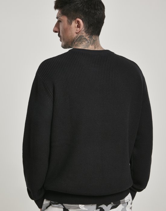 Купи Мъжки пуловер в черно Urban Classics Cardigan Stitch Sweater, Urban Classics, Блузи онлайн - Complex.bg Мъжки пуловер в черно Urban Classics Cardigan Stitch Sweater, Urban Classics, Блузи - Complex.bg