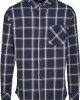 Мъжка карирана риза в тъмносиньо и бяло Urban Classics Basic Check Shirt, Urban Classics, Ризи - Complex.bg