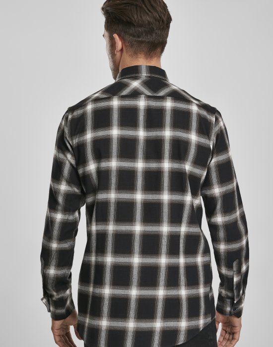 Мъжка карирана риза в черно и бяло Urban Classics Checked Flanell Shirt 6, Urban Classics, Ризи - Complex.bg