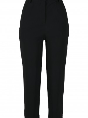 Дамски панталон в черно Urban Classics Ladies High Waist Cropped 