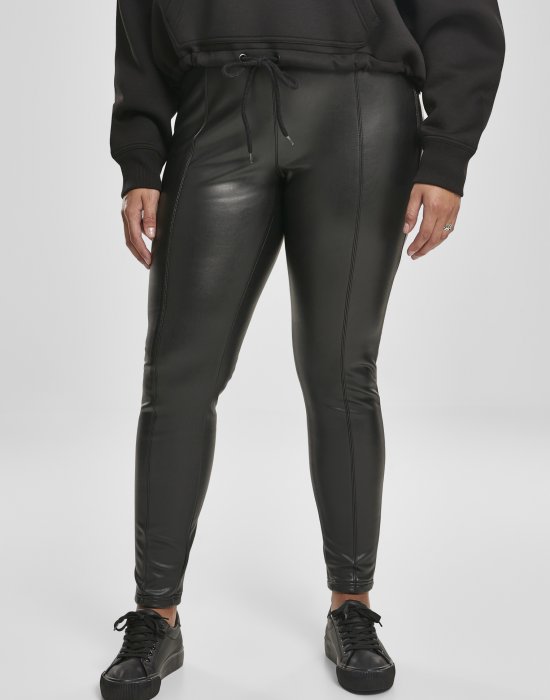 Дамски кожен панталон в черно Urban Classics Ladies Faux Leather Skinny, Urban Classics, Панталони - Complex.bg