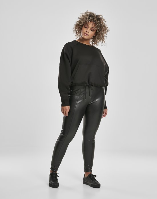 Дамски кожен панталон в черно Urban Classics Ladies Faux Leather Skinny, Urban Classics, Панталони - Complex.bg